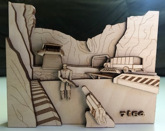 Goldeneye 64 Dam Wood Art, James Bond 007