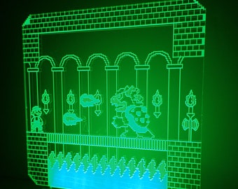 Super Mario Dungeon acrylic lamp, light, scene (3), Nintendo