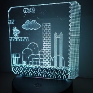 Super Mario World 3 acrylic lamp, light, scene (4), Nintendo