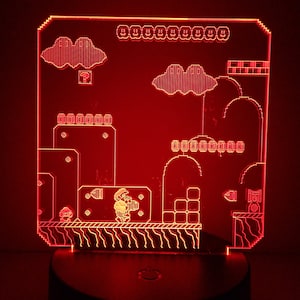 Super Mario World 3 acrylic lamp, light, scene (3), Nintendo