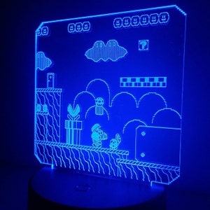 Super Mario World 3 acrylic lamp, light, scene (2), Nintendo