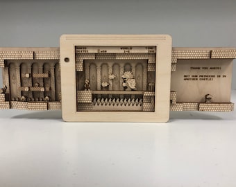 Super Mario Bros Bowser Dungeon Wood Model, Nintendo