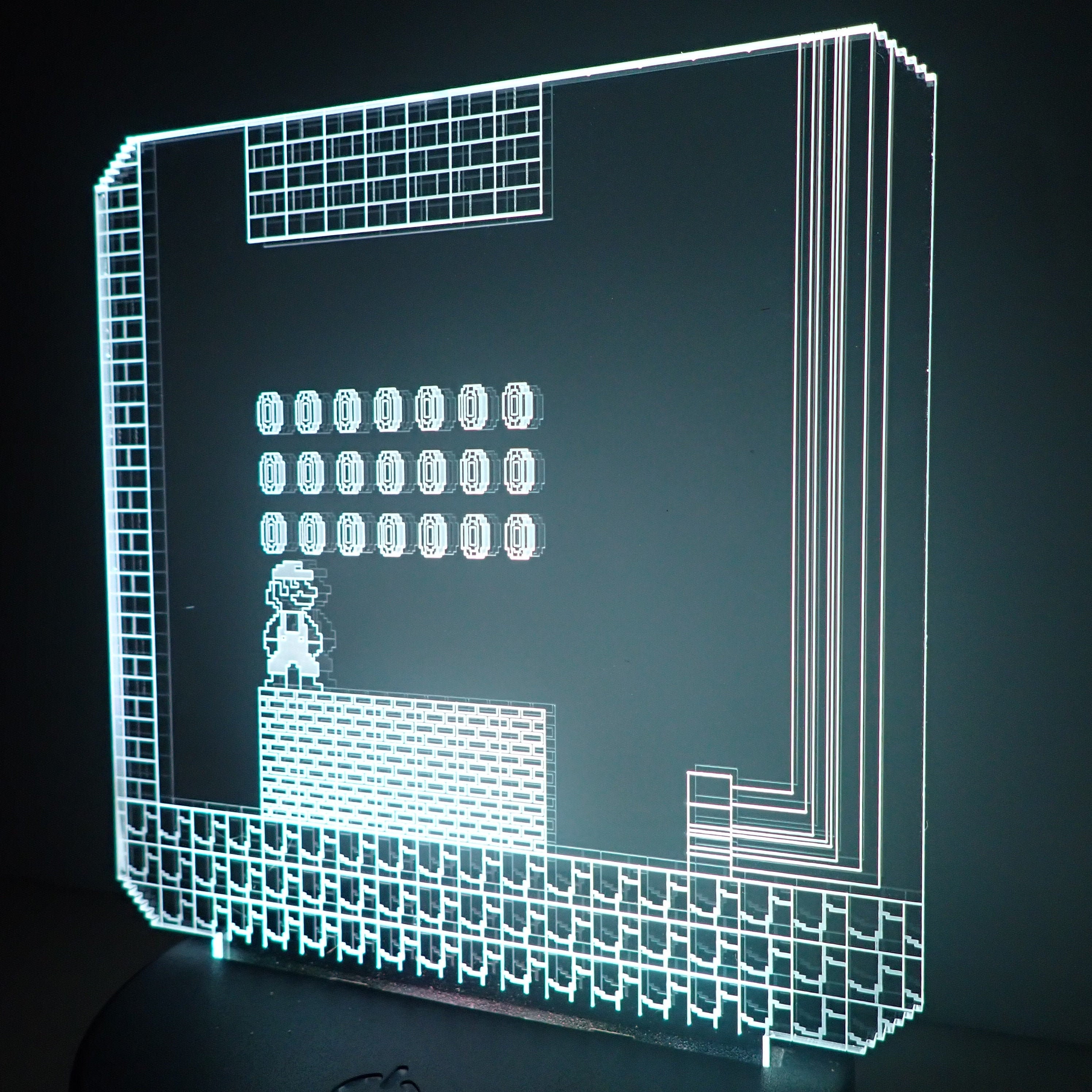 Super Mario Dungeon acryl lamp, licht, scène (1), Nintendo