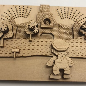 Super Mario 64 Castle Wood Art Model, Nintendo