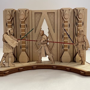 Duel of the Fates Star Wars inspired wood model
