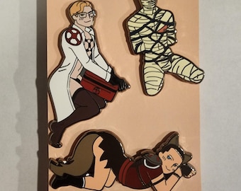 FNV Fallout New Vegas Inspired Pinup Metal Enamel Pins