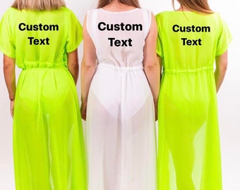 neon yellow beach cover ups