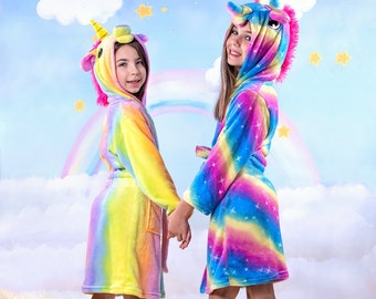 unicorn baby dressing gown