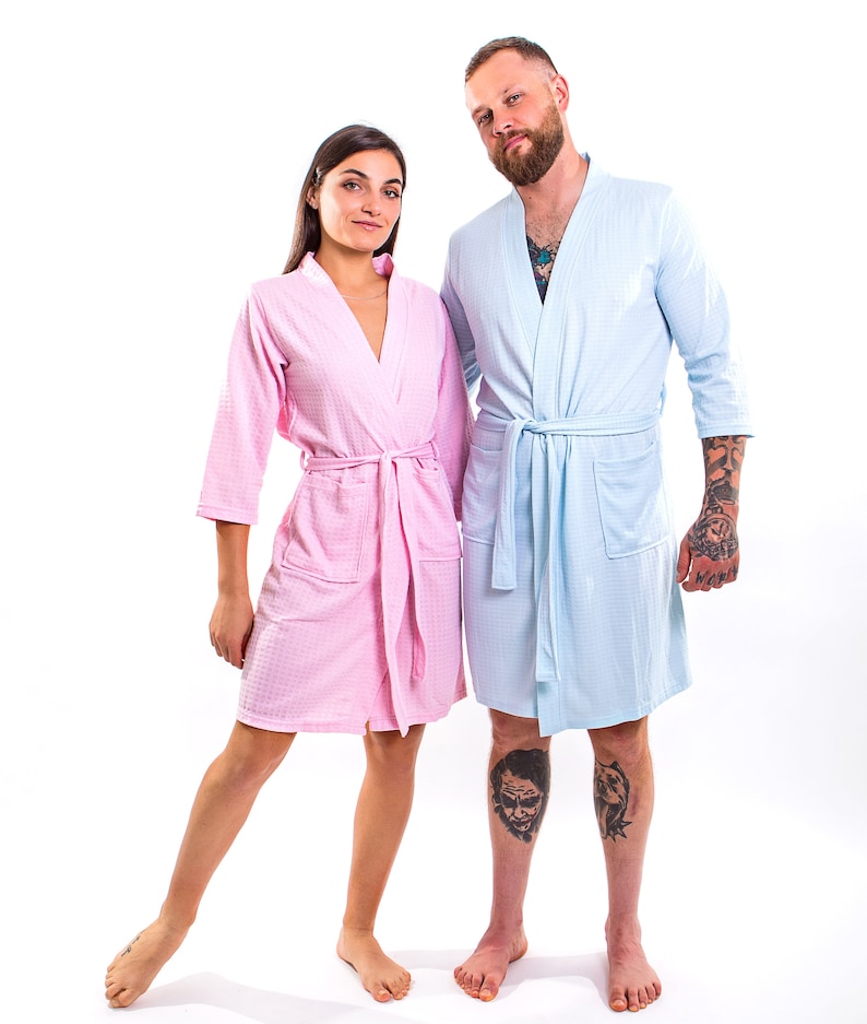 Waffle Knit Robes For Him and Her Personalized couple robe Etsy