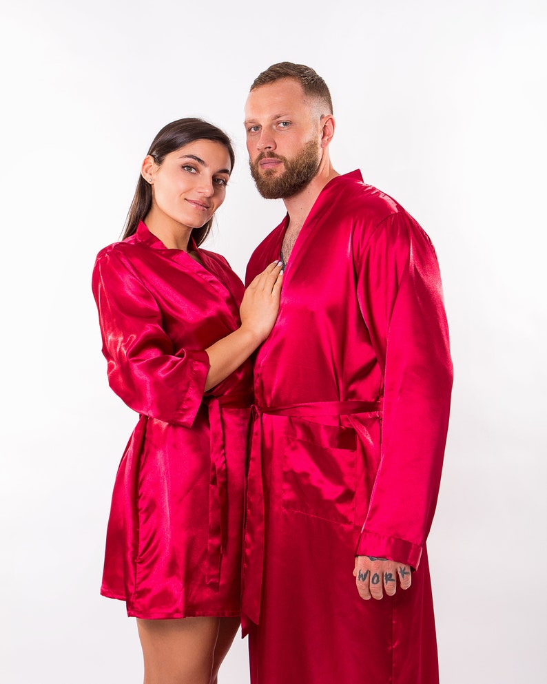 Satin Matching Robes for Men and Women Custom Robes With Etsy Canada