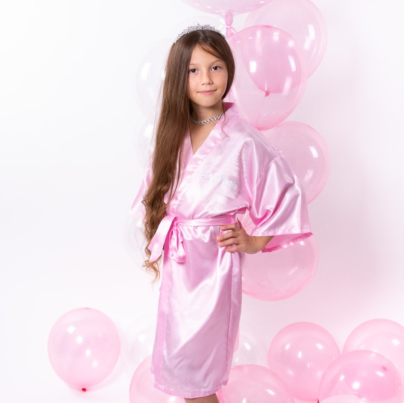 Kids Satin Robes Flower Girl Robe Toddler Robe Bridal Robe Etsy