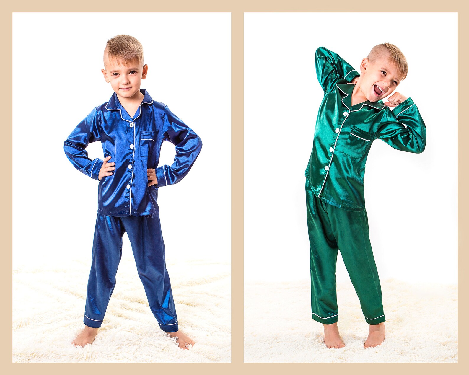 Kids Satin Pajamas Customized Kids Pajamas Kids satin pj Etsy