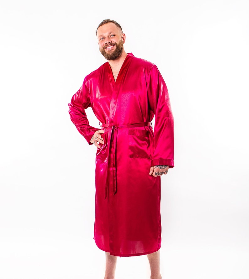 Men's Satin Robes Father's Day Gift Custom Men's Etsy