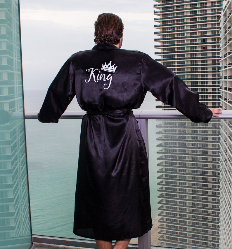 King Men's Satin Robes Custom Men's Robes Men Robe Etsy