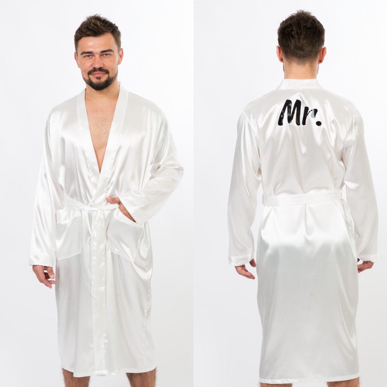 Men's Satin Robes Father's Day Gift Custom Men's Etsy