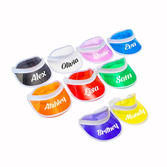Customized Plastic Sun Visors Bachelorette Party Visors Etsy