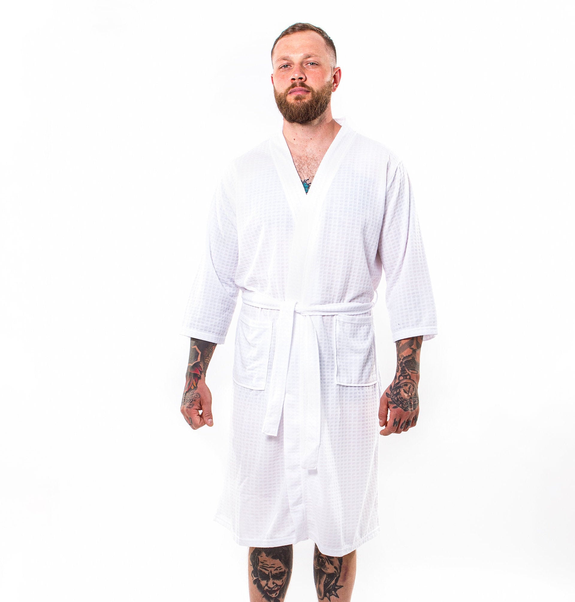 Men's Waffle Knit Customized robes Personalized Waffled Etsy