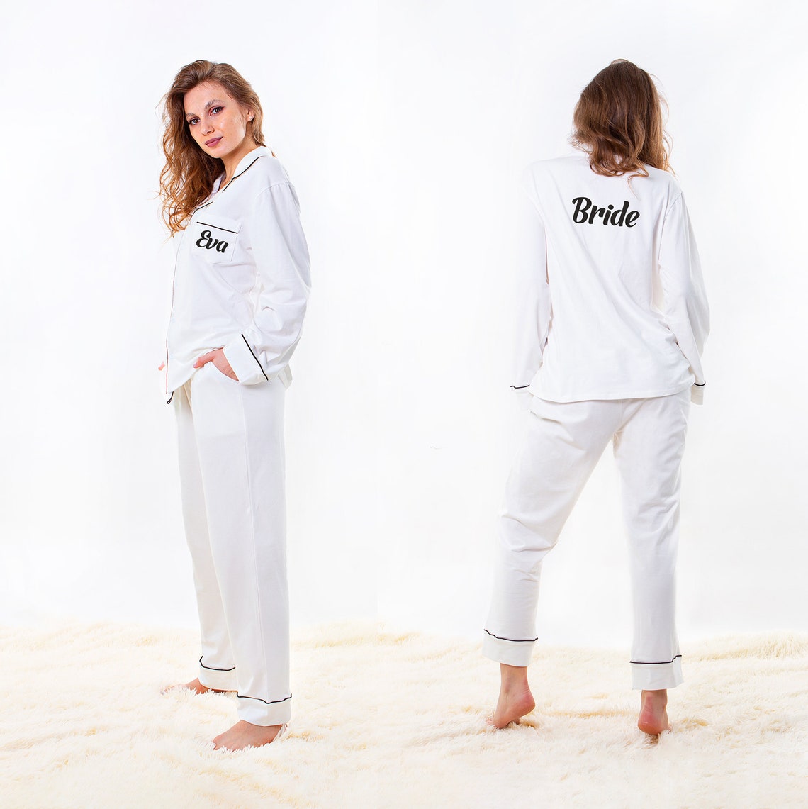 Cotton Custom Pajamas for Men and Women Groom and Bride Etsy