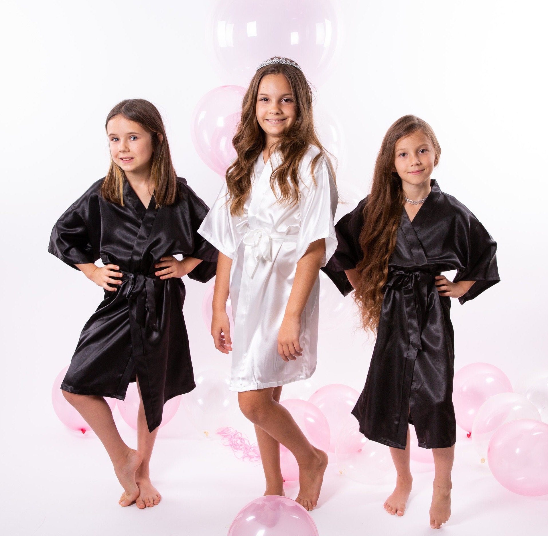 Kids Spa party Birthday girl gift Satin Robes Birthday Etsy
