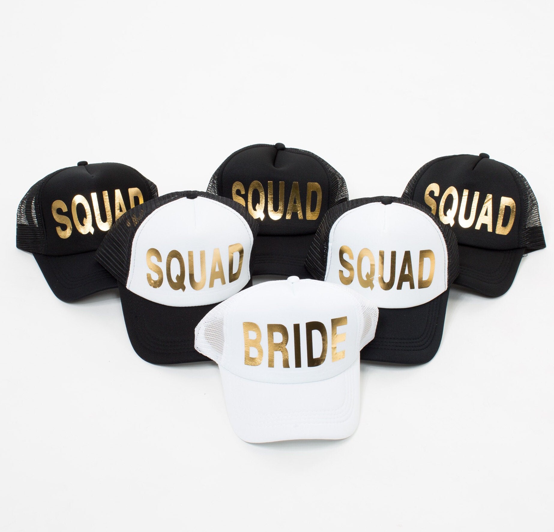 Hats for Bachelorette Party Bridesmaid Gifts Customized trucker hat Bridal hat Bridal Party Bride Squad Trucker hats bride sqaud-vinyl