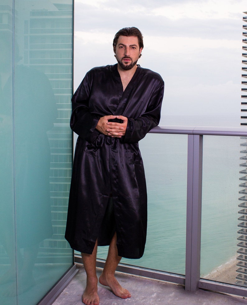 Father's Day Gift King Men's Satin Robes Custom Etsy