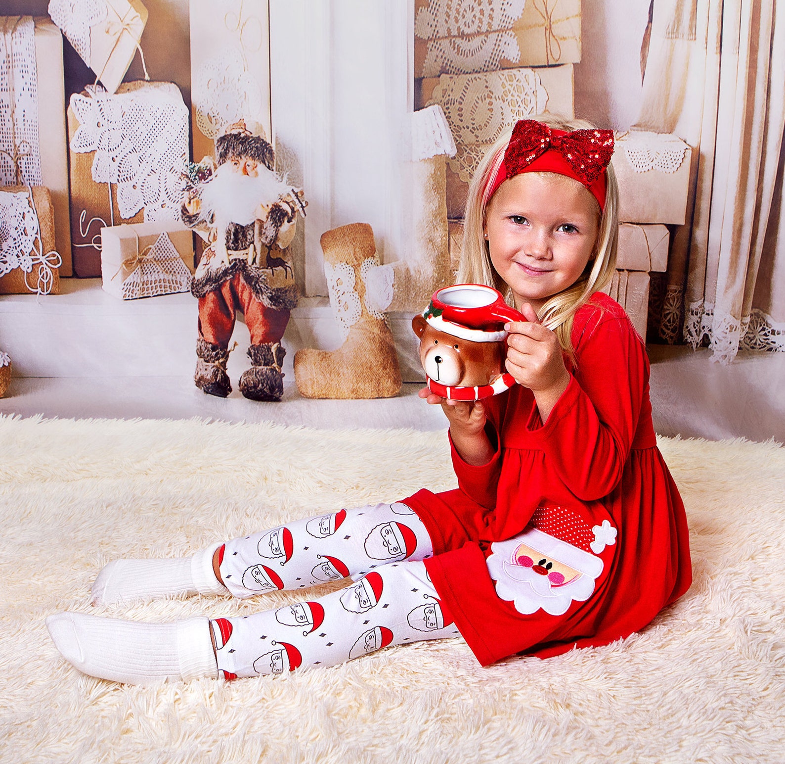 50 OFF Christmas Girls Set leggings Christmas Set for Etsy