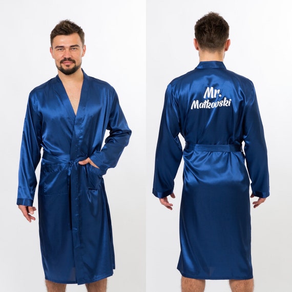 Men's Satin Robes Father's Day Gift Custom Men's Etsy