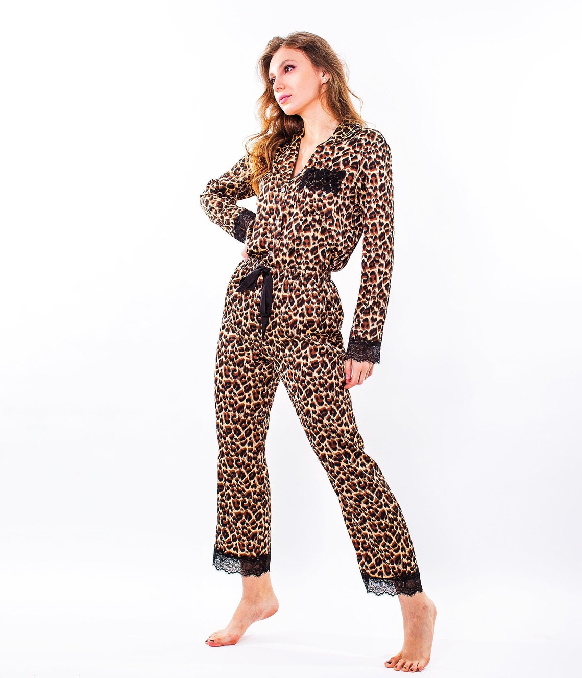 leopard pajama bottoms