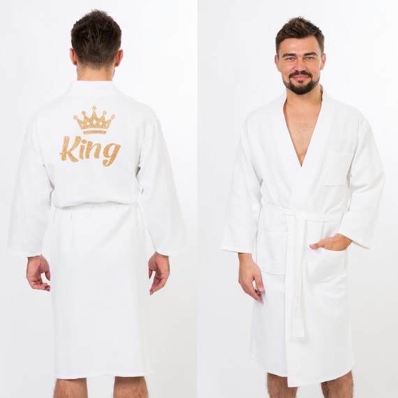 personalised waffle robe