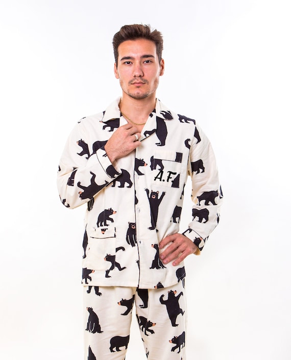 Men's Customized Bear print Pajama Set Christmas Pajamas Etsy