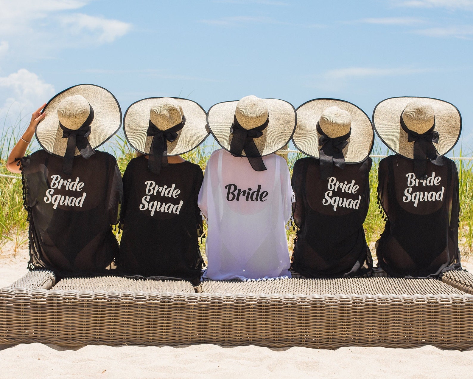 Bride & Bridesmaid Swim Cover Ups with Tassels Bridesmaid Etsy