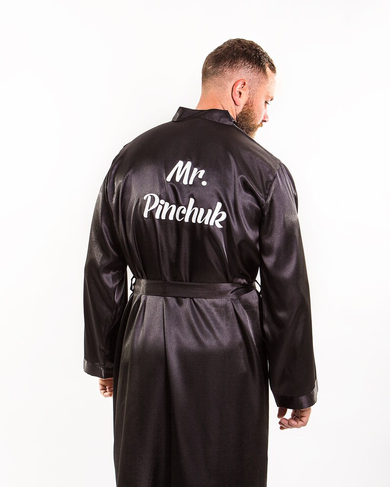 Men's Satin Robes Father's Day Gift Custom Men's Etsy