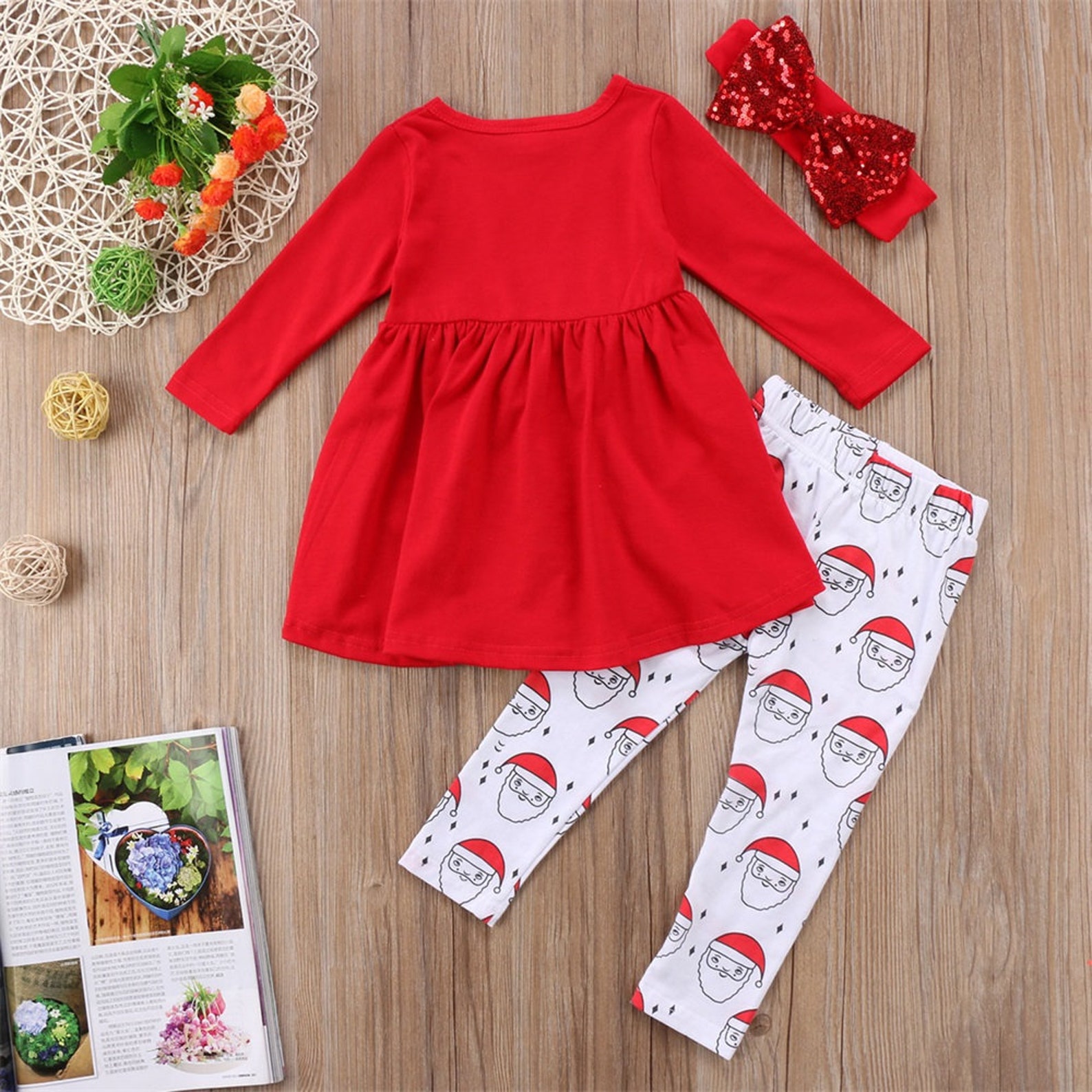 50 OFF Christmas Girls Set leggings Christmas Set for Etsy