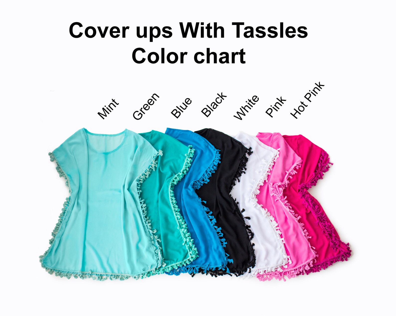 Bride & Bridesmaid Swim Cover Ups With Tassels Bridesmaid Etsy