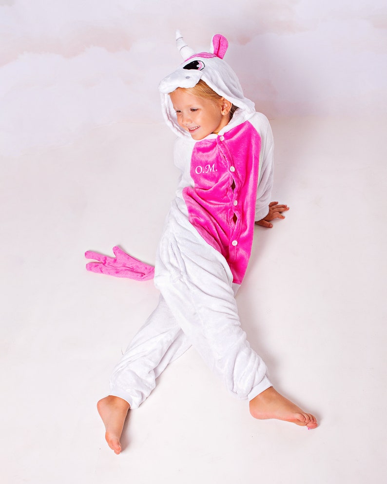 Adults and kids UNICORN Hooded Union Suit Pajamas Onesie Etsy