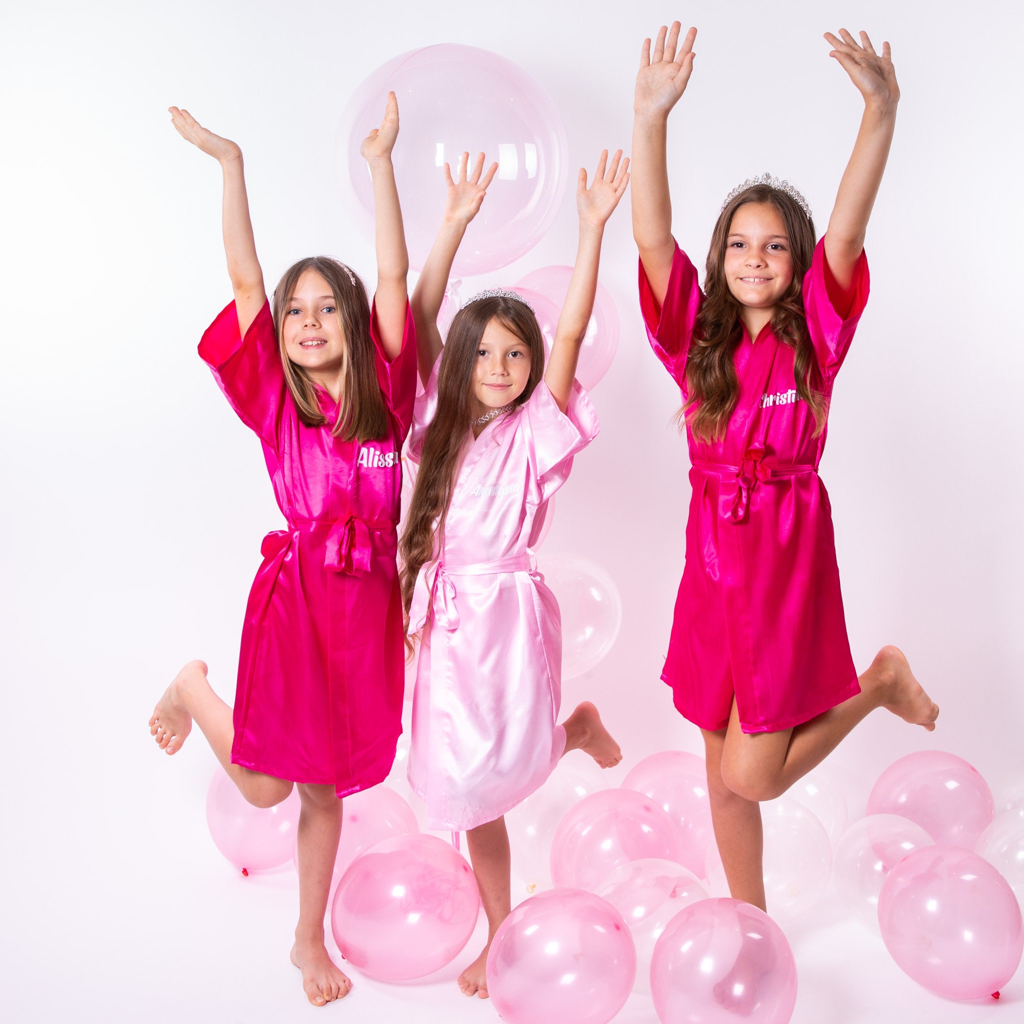 Kids Satin Robes Flower Girl Robe Customized Robe Bridal Etsy