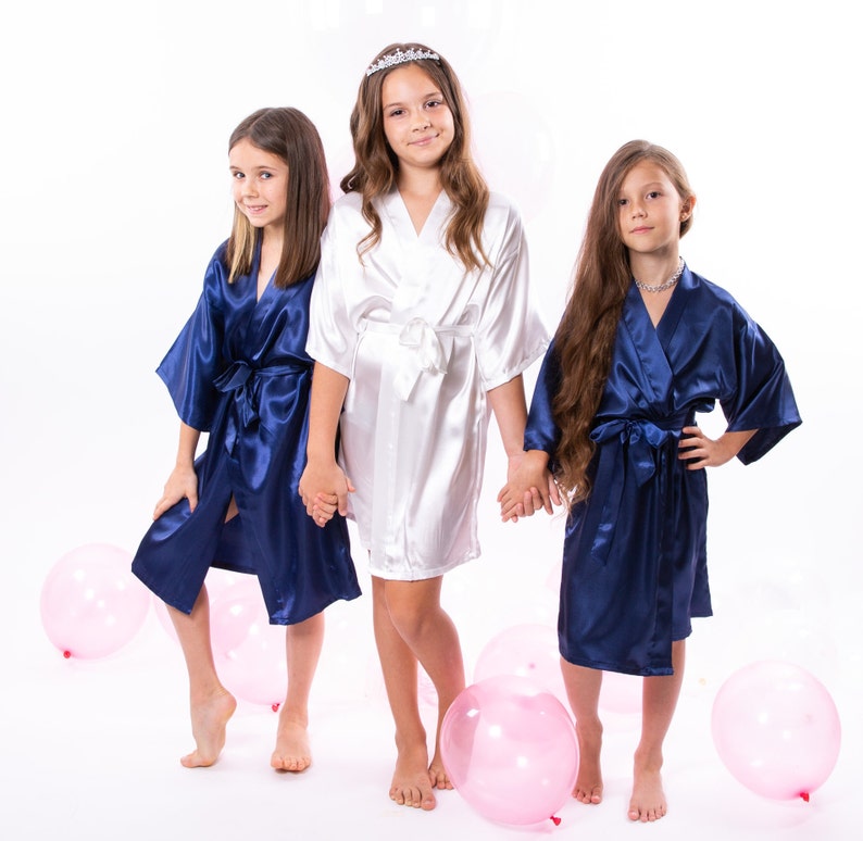 Kids Satin Robes Flower girls satin robes Bridesmaid robes Etsy