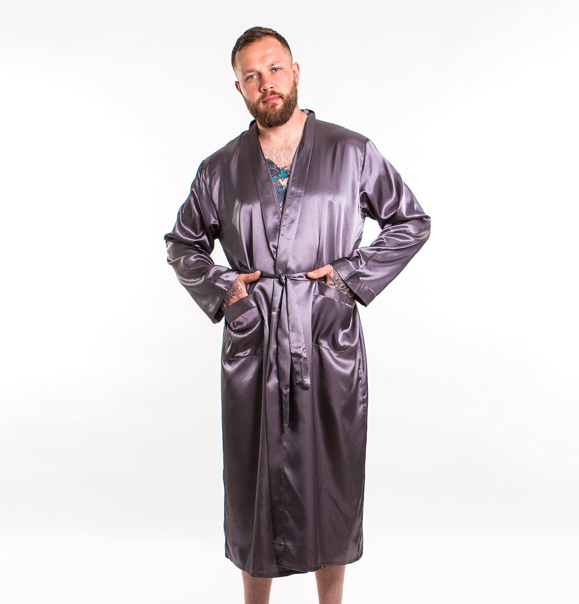 Men's Satin Robes Father's Day Gift Custom Men's Etsy