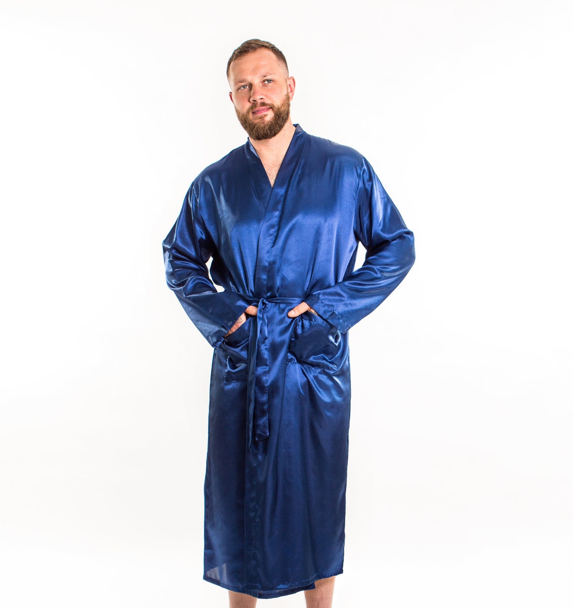 Men's Satin Robes Father's Day Gift Custom Men's Etsy
