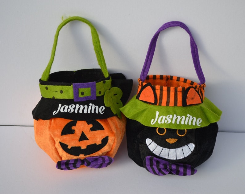 Trick-or-treat bag Personalized Trick or Treat Basket candy image 0