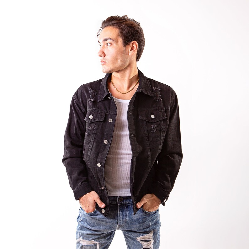 Men's Custom Denim Jacket Mr. Denim Jacket Custom Mr. Etsy