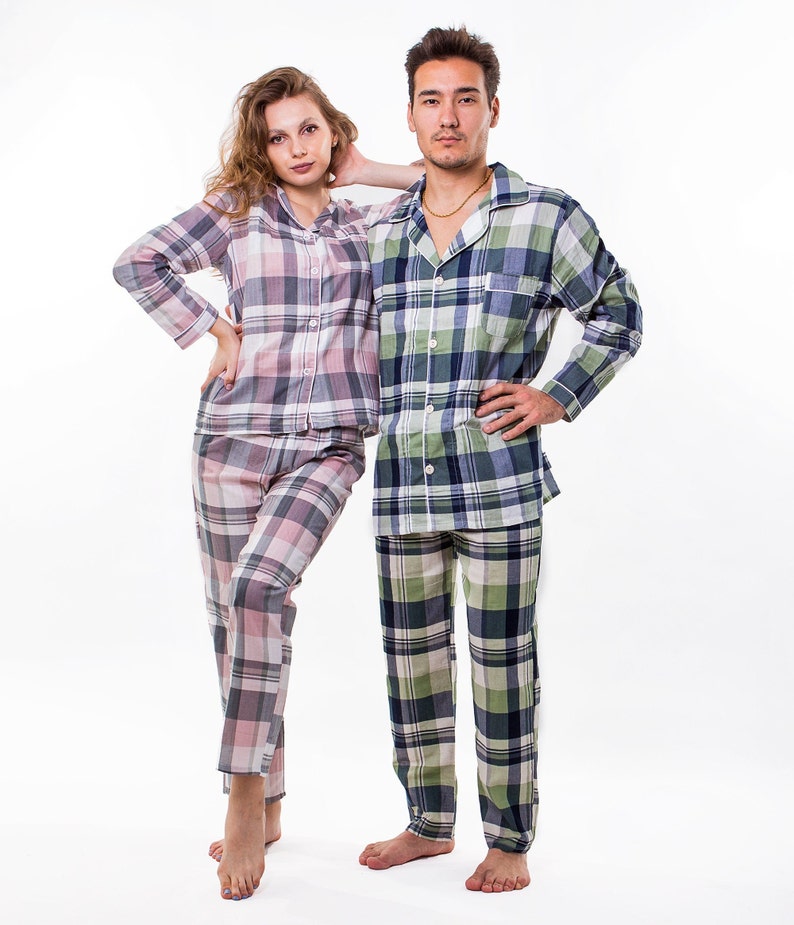 Gift for Him Plaid Pajamas Couple Matching Pajamas Etsy