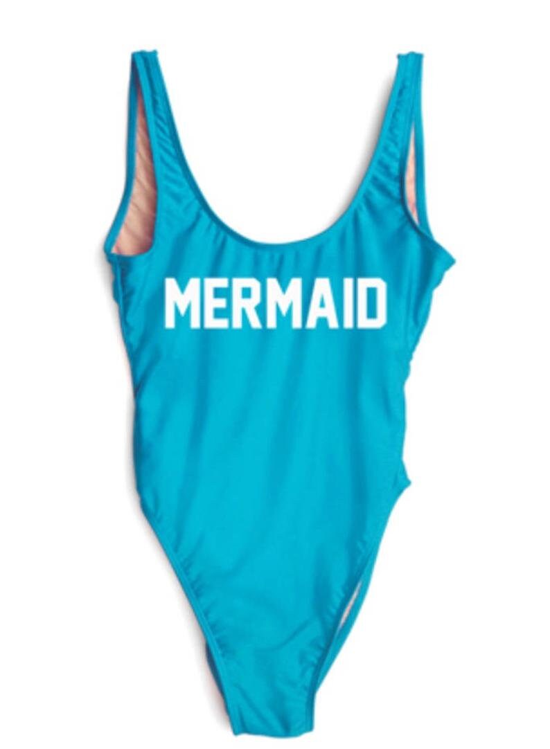 MERMAID One Piece Swimsuits Customized Swimsuits Bride Squad Etsy