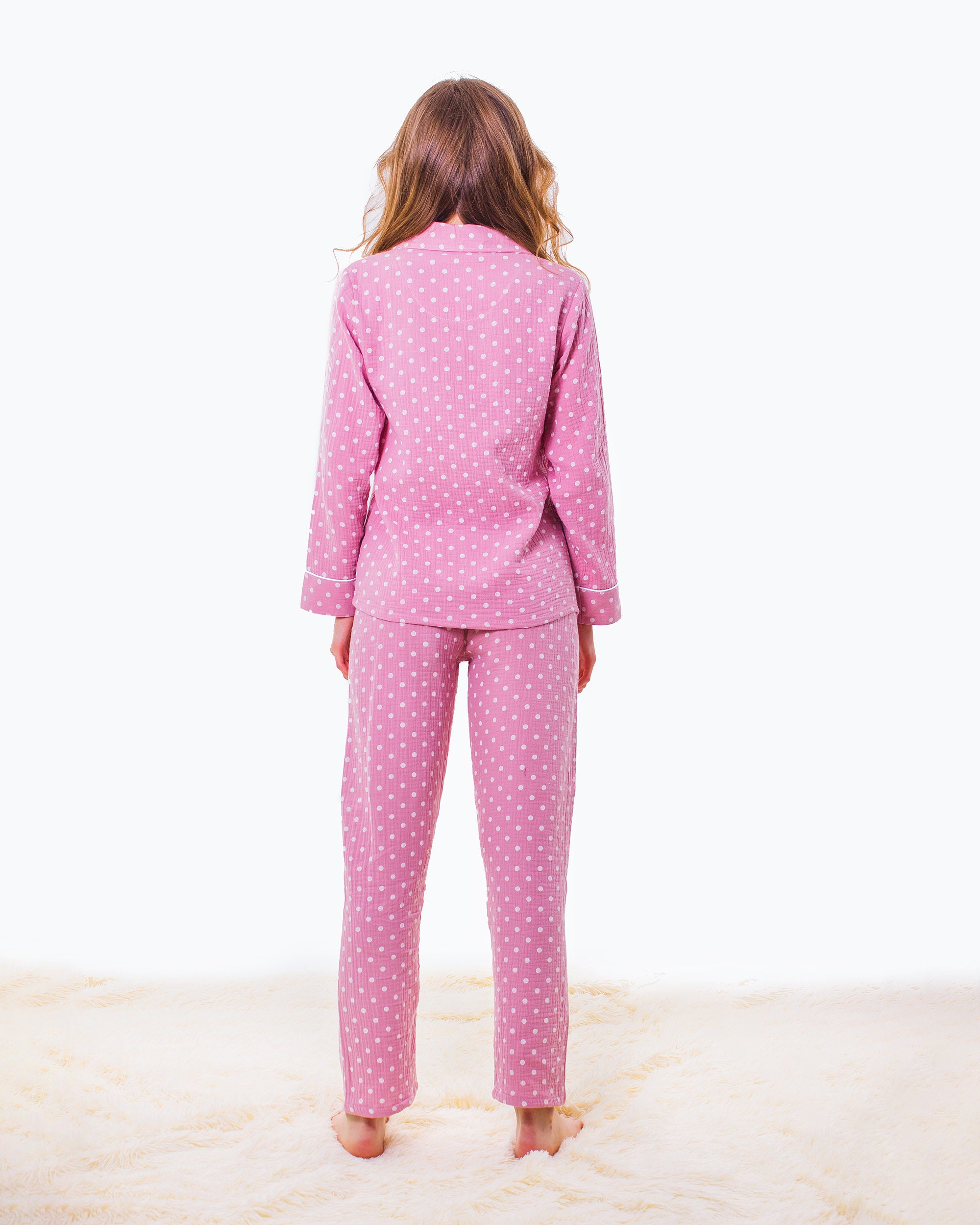 Cotton 100 Pjs Dot Print Matching Cotton Pajama sets Etsy