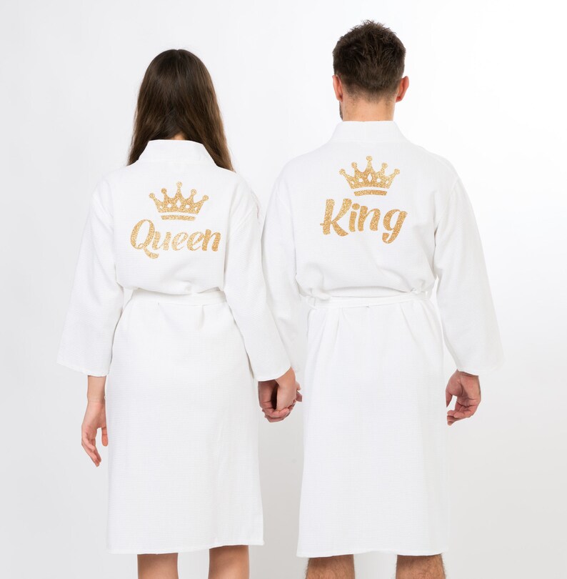 Couple Cotton Waffle Robes His and Hers robes bath robe Etsy