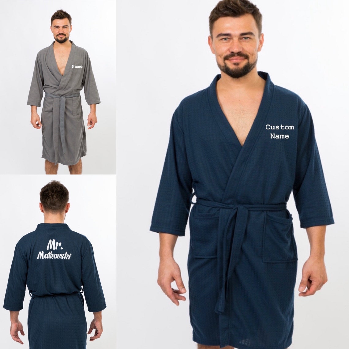 His and hers robes Personalized dressing gown bath robe Etsy