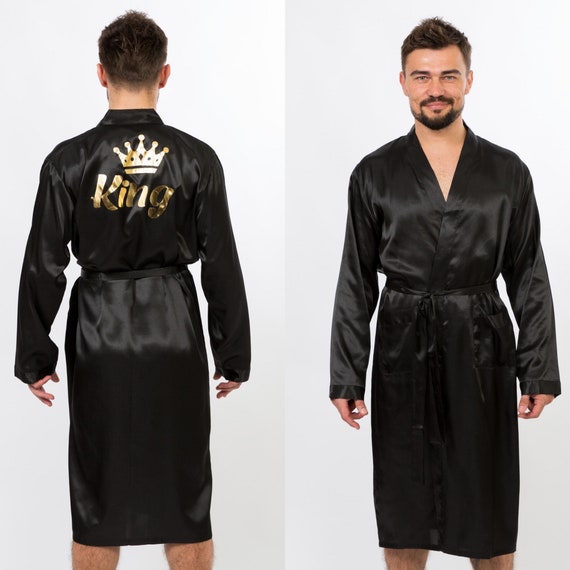 Men's Satin Robes Customized Men's robes King robe Etsy