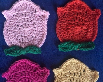 Crocheted Tulip Coasters