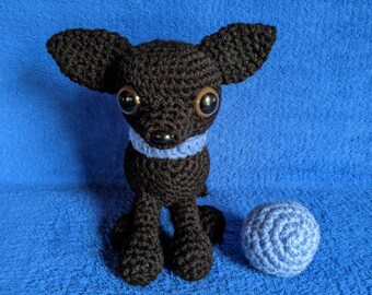 black and white chihuahua stuffed animal