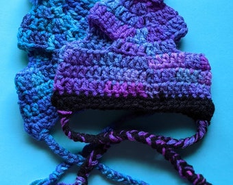 Crocheted Beanies For Dogs With Poms